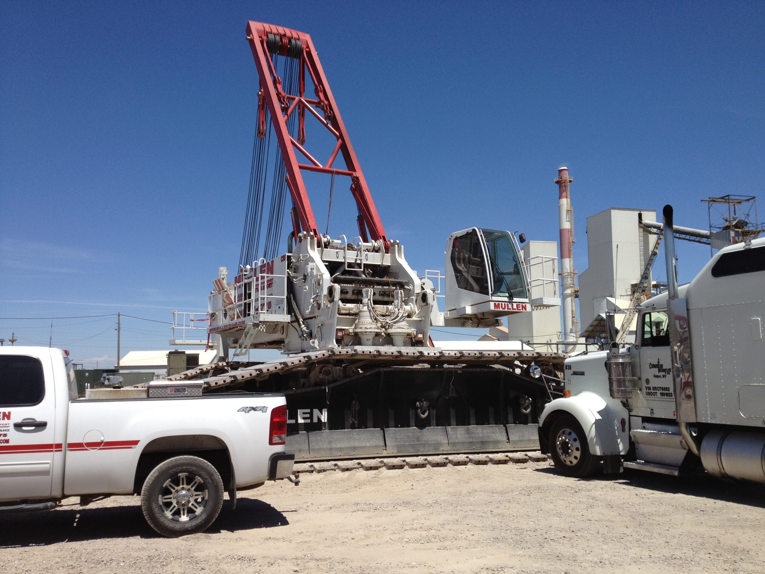 crane assembly at Simplot plant