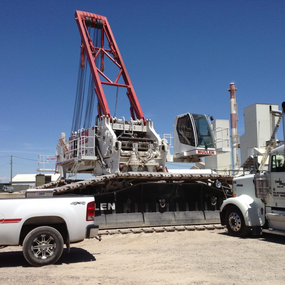 crane assembly at Simplot plant